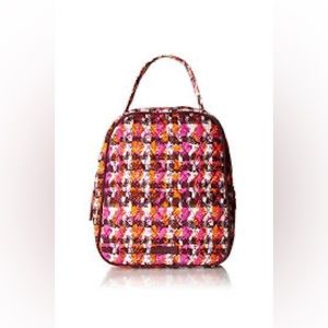 Vera Bradley Lunch Bunch Houndstooth Tweed NWT zip closure side Id pocket